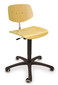 Werkstoel model standaard Beuken, Rolwieltjes, 420 tot 620 mm