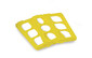 Accessories, No. of slots: 12, 6 x 2, yellow, Grid inserts for glass Ø of 25–30 mm, 12 slots, yellow