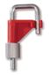 Tube clamp coloured, Suitable for: Tube external &#216; of up to 10 mm, red