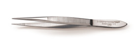 Micro tweezers serrated straight, 105 mm