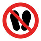 Prohibition symbols acc. to ISO 7010 Adhesive film, No pedestrian access, 200 mm