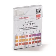 pH-indicatorstrookjes pH-Fix pH 7,0 - 14,0 in vierkante verpakking