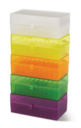 Storage box 50 slots Hinged lid set colourless